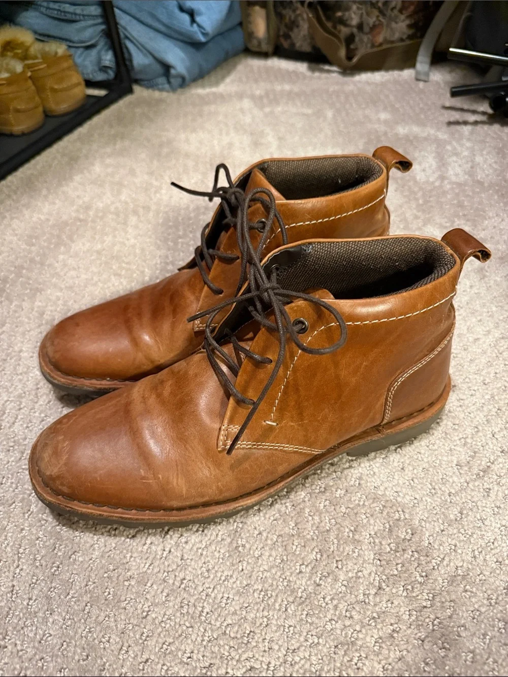 Aldo Tan Leather Chukka Boots